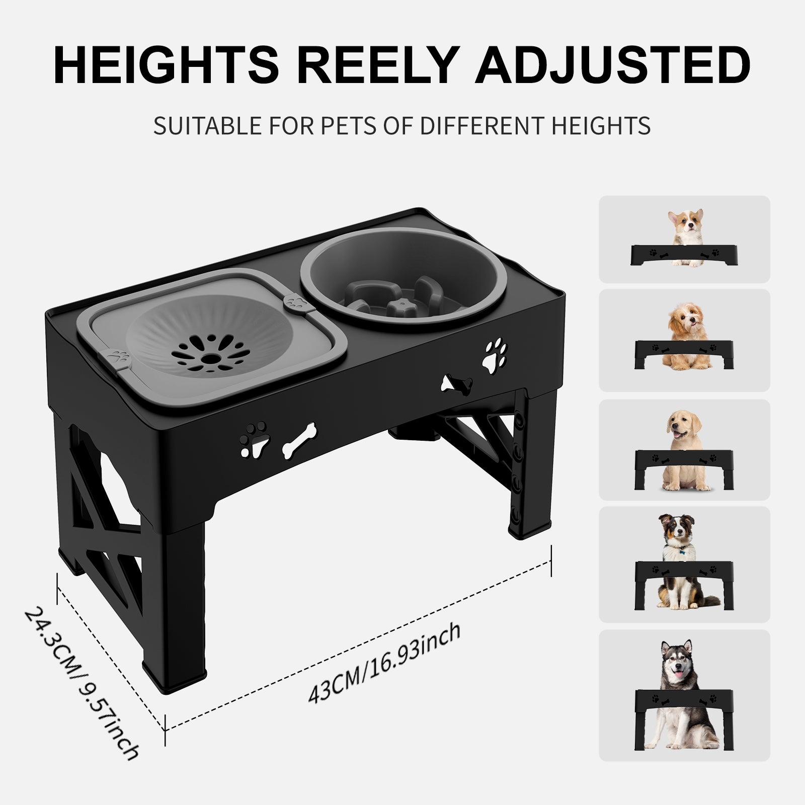 Adjustable Elevated Pet Feeder