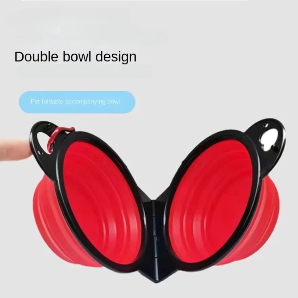 Dual Pet Travel Bowl