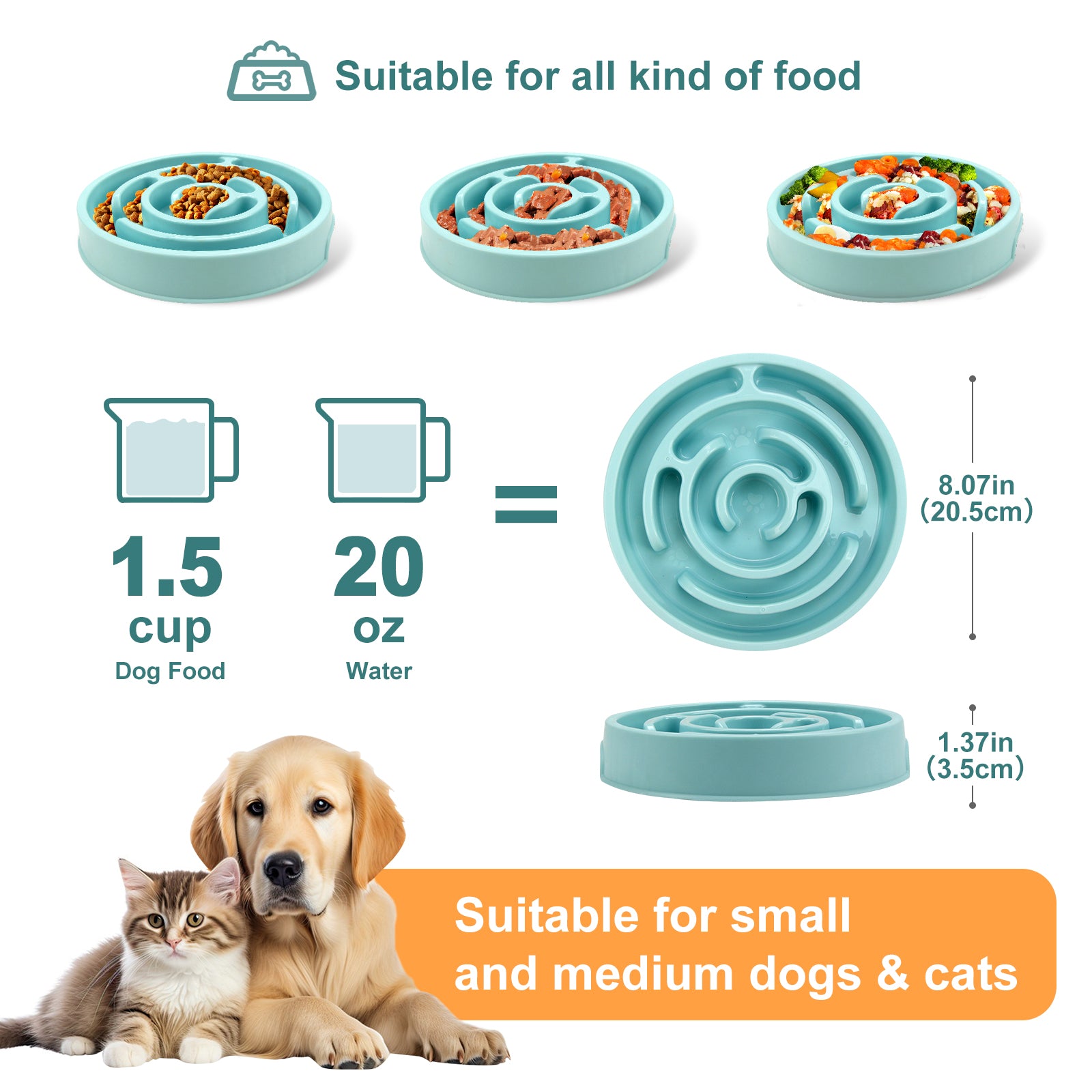 Slow Feeder Dog Bowl (Non-Slip)